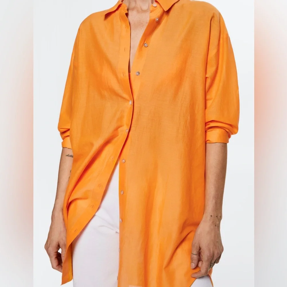 MNG long sleeve shirt 🧡/ dress - Picture 4 of 7